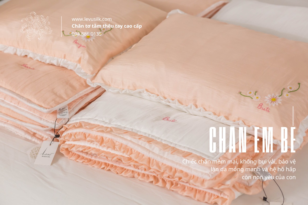 Bí kíp của Levusilk cho bé chính là chăn ga gối tơ tằm cho giấc ngủ của bé